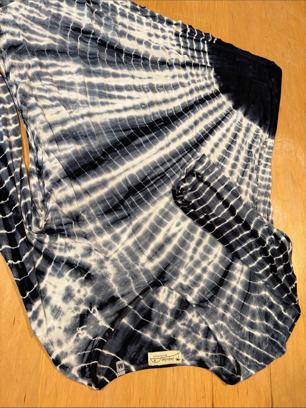Impulse California ~Tie-Dye Black & White Women's Blouse - Lightweight Top